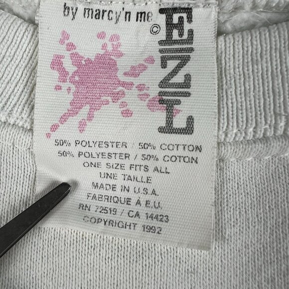 VTG Marcy & Me Cats Sweatshirt Fits Like A Medium White Dingy Crewneck Tag OS - Picture 10 of 16